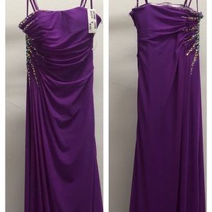 COPY - La Femme purple formal prom dress strapless 8